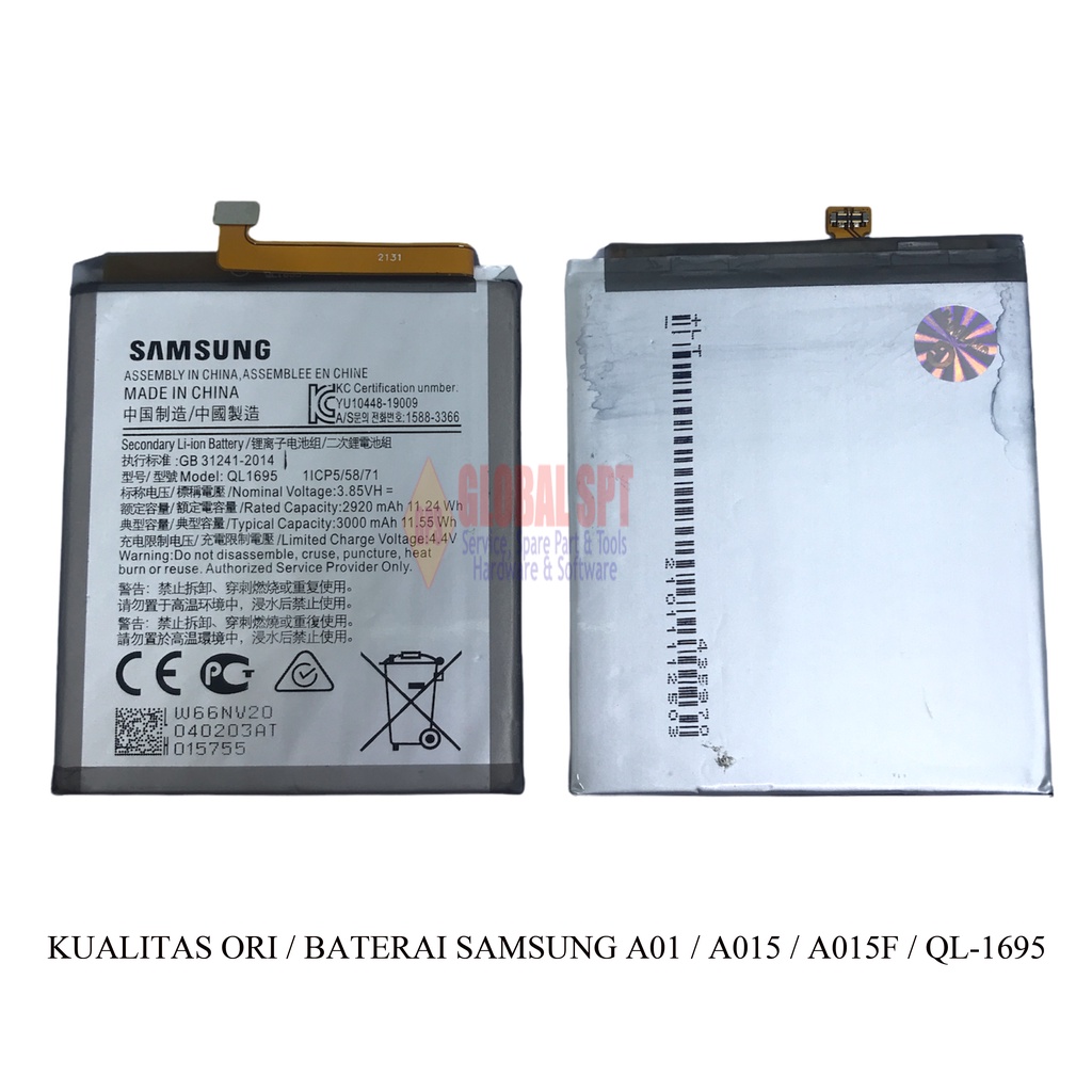 KUALITAS ORI / BATERAI SAMSUNG A01 / BATRE / BATERE SAMSUNG A015 / A015F / QL-1695