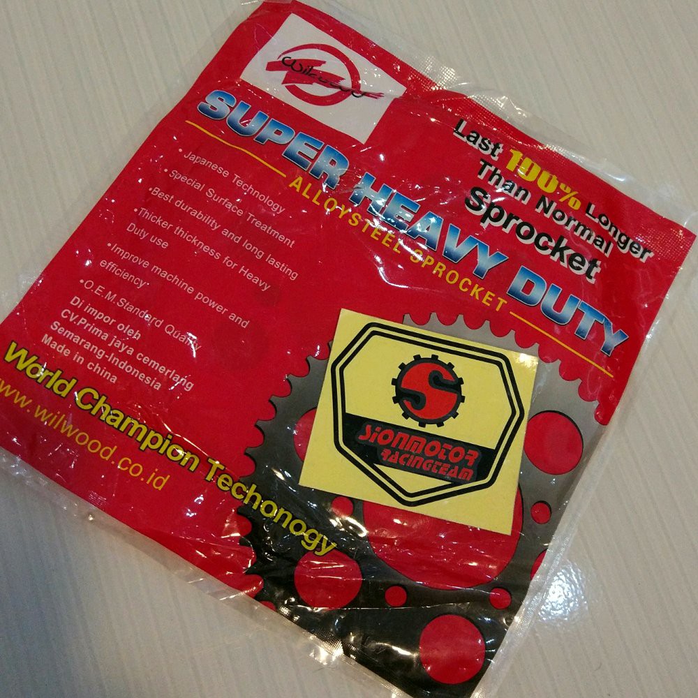 Gir Gear Belakang / Rear Sprocket Yamaha Vega / F1ZR / JUPITER / RX King 428-38T Chrome Wilwood-4
