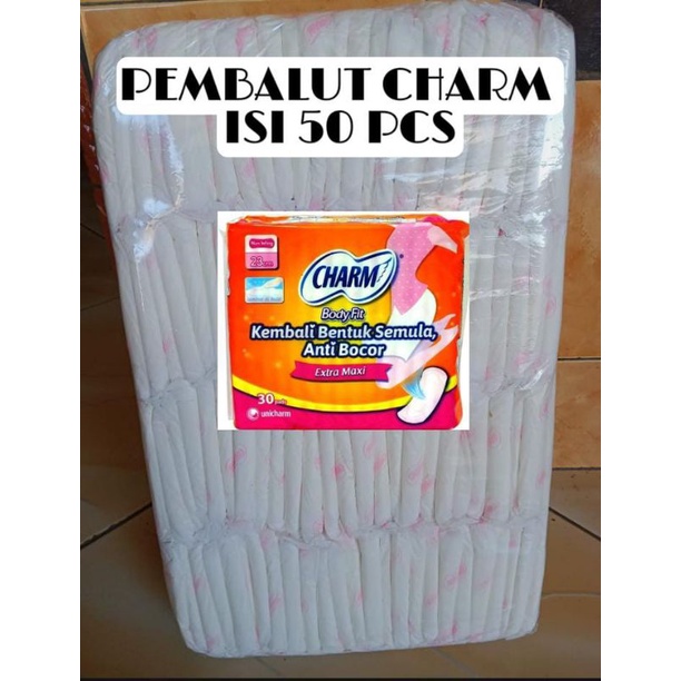Pembalut Charm 23 cm isi 50 pcs / Pembalut Charm Extra Maxi Murah