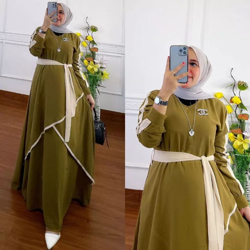 DRESS MUSLIM, baju wanita, baju gamis, dress, gamis, Baju gamis, fashion wanita, Raisa Dress