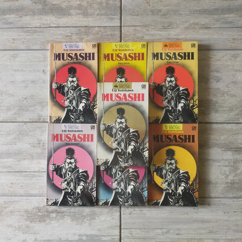 Paket Buku Novel Eiji Yoshikawa Serial Musashi 1-7