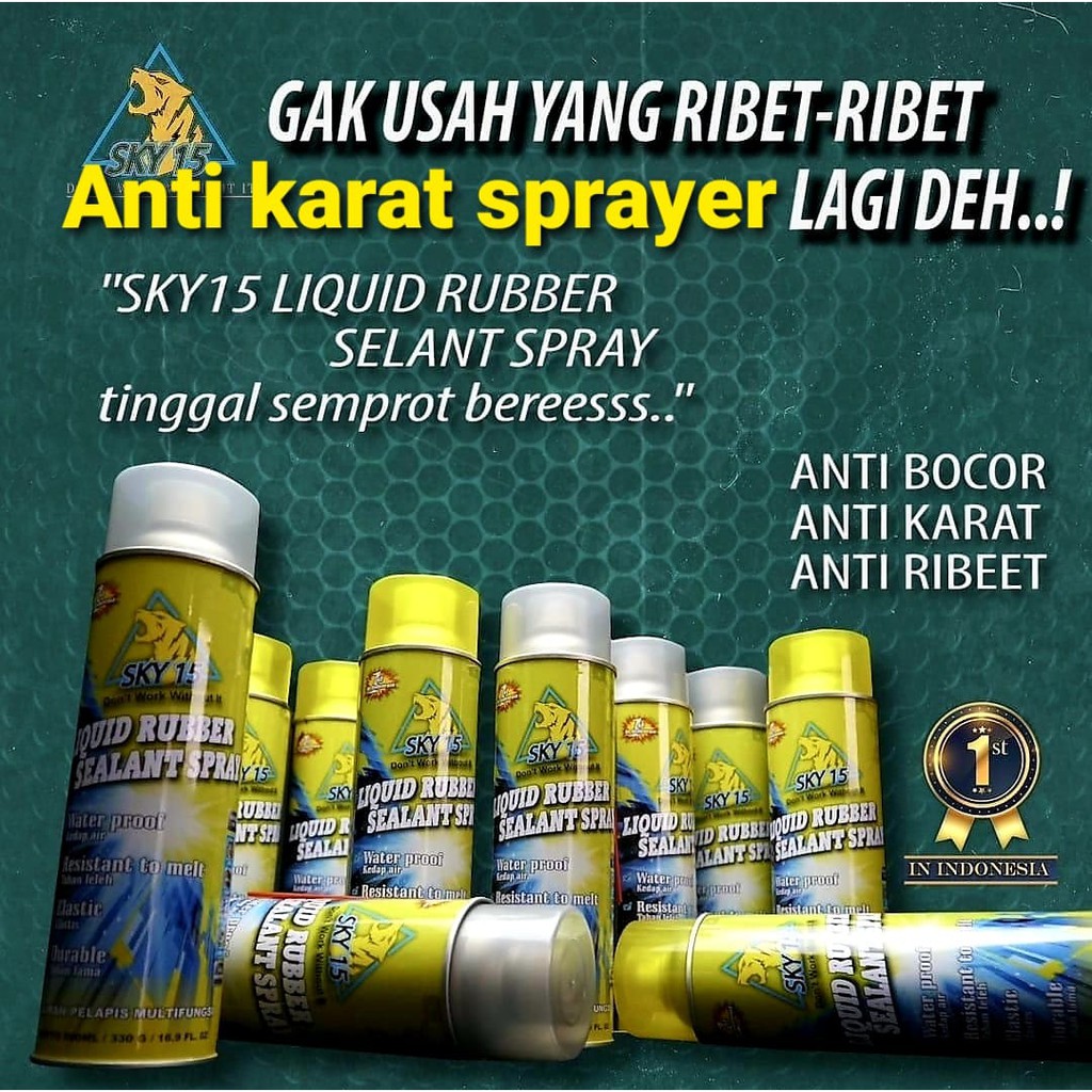 LIQUID RUBBER SEALANT SPRAY/ CAIRAN PELAPIS MULTIFUNGSI SKY 15 - 500ml – Hitam