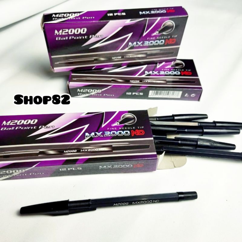 

bulpen pulpen pena ballpoint m2000/mx2000 hitam alat tulis
