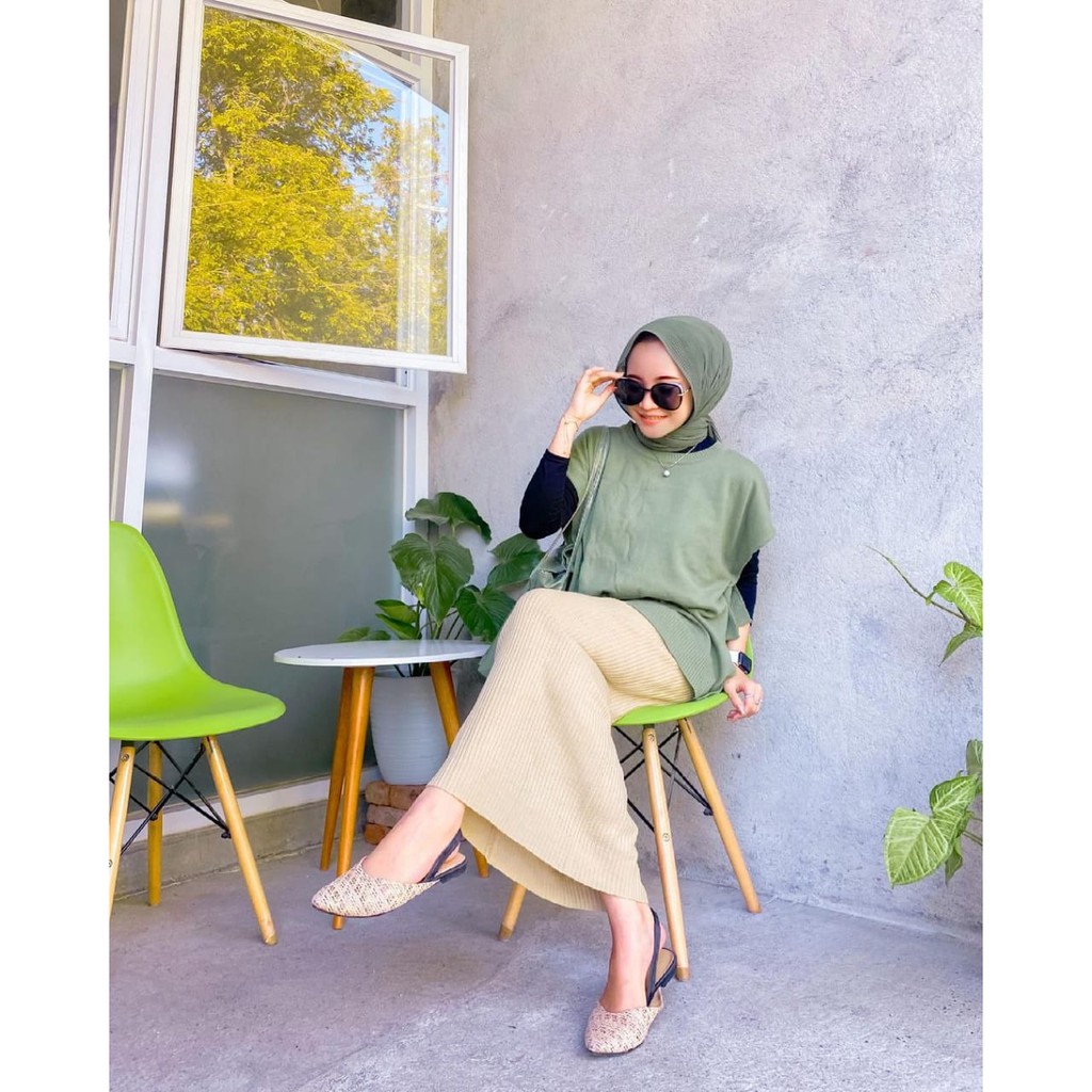 Britney span plisket skirt | rok wanita | bawahan muslim-Cream