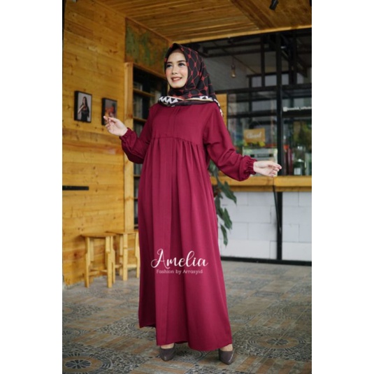 Gamis Ity Crepe Premium ,Gamis ity Crepe ORI Size S- XXL gamis harga murah, bahan mewah