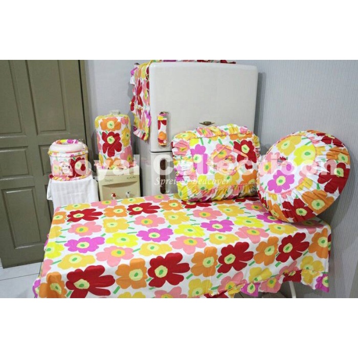 Taplak Meja Makan - Kitchenset / Set Taplak Meja Makan / Homeset / Set Dapur Isola Merah