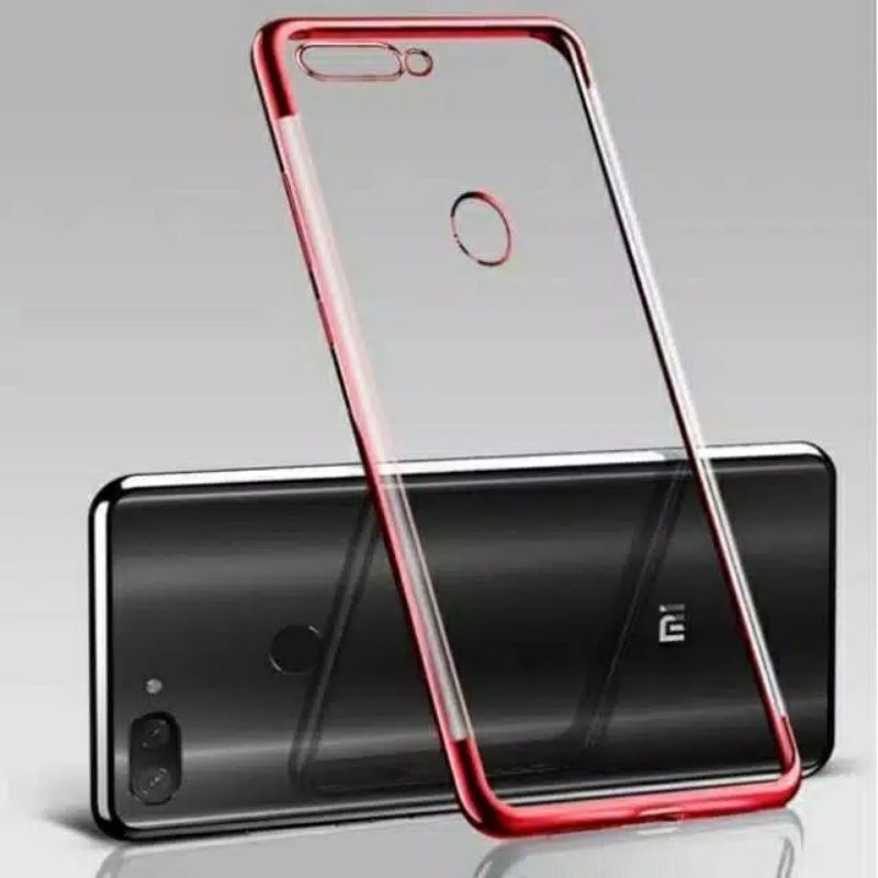 Xiaomi Mi 8 Lite Shining Plating Chrome TPU Soft Case Clear Casing
