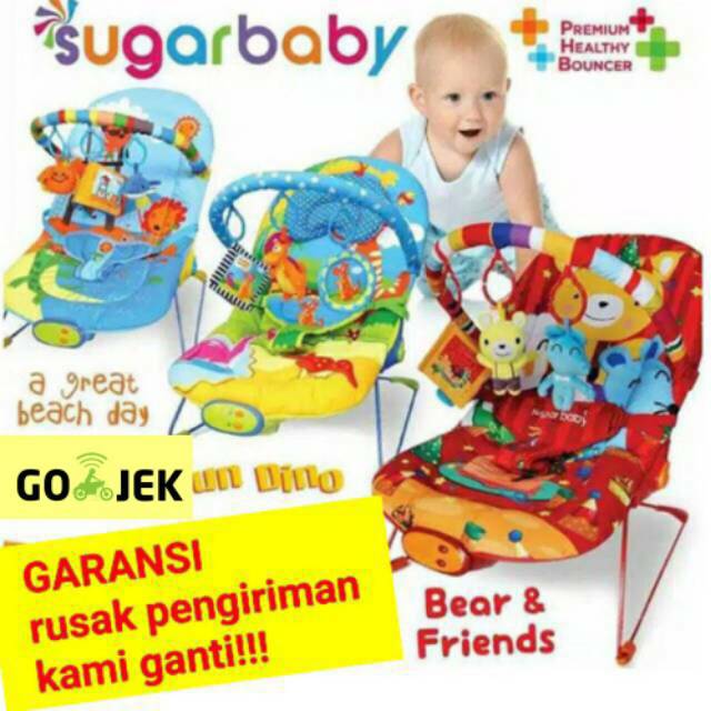 Bouncer Sugar Baby 3 recline posisi bouncer sugarbaby ayunan bayi Sugar Baby Premium Healthy Bouncer Bayi 3 Recline Bear And Friend Merah