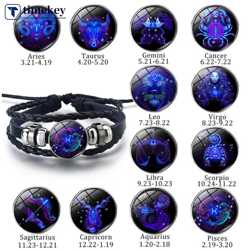 Timekey Gelang Tangan Kulit Lilit Handmade Multi Layer Luminous Untuk Priawanita E5M8