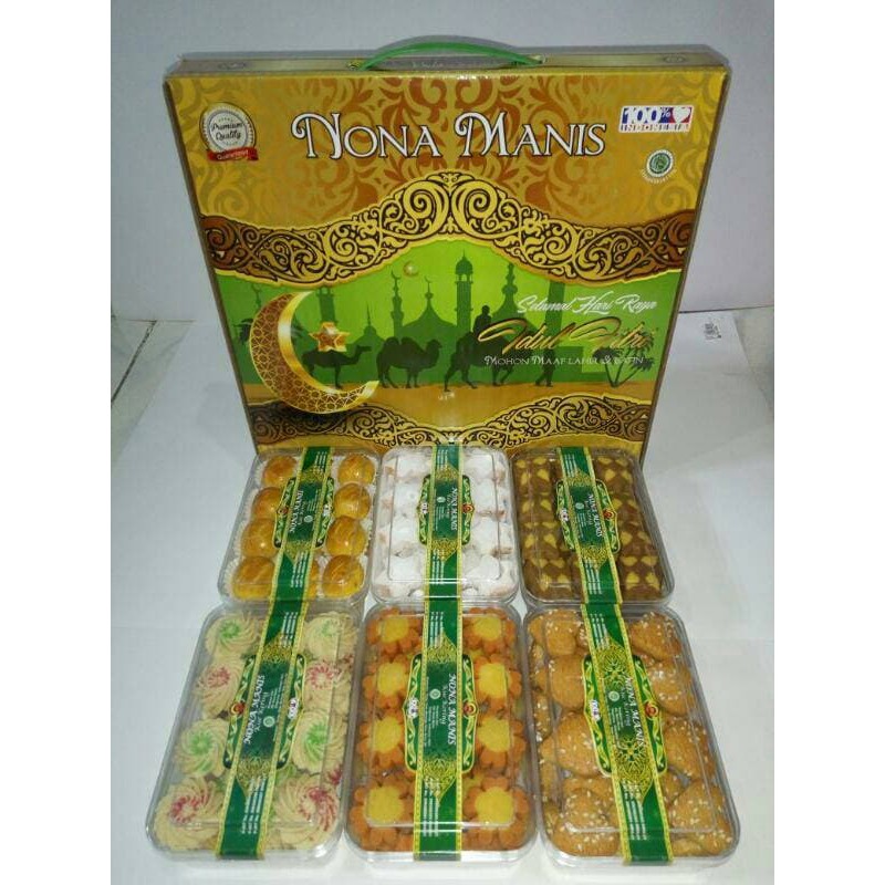 

[Recommended] Parcel Kue Kering Lebaran Nona Manis 1 dus 6 toples