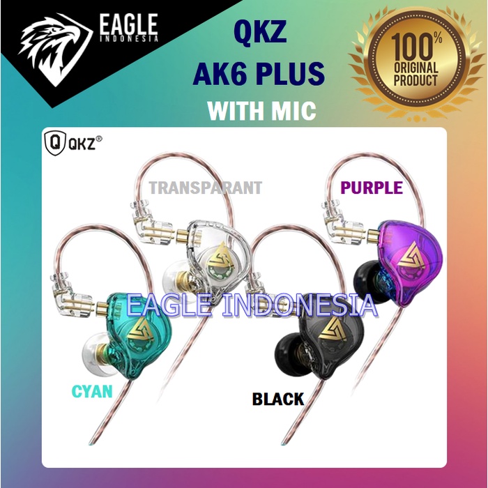 QKZ AK6 PLUS HiFi Earphone Detachable Cable Heavy Bass WITH MIC