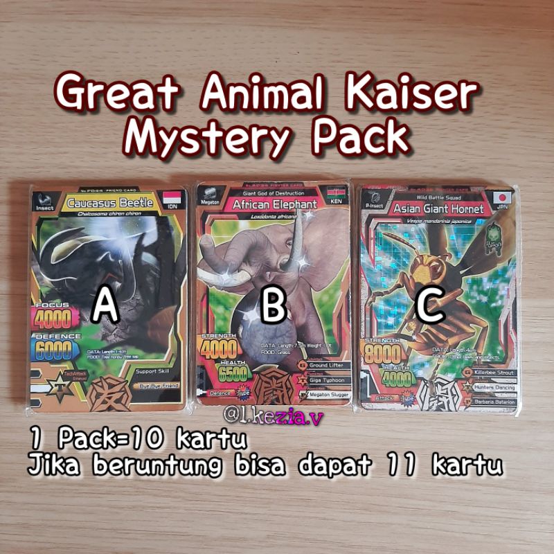 Kartu Great Animal Kaiser Mystery Pack isi 10 kartu Original Asli