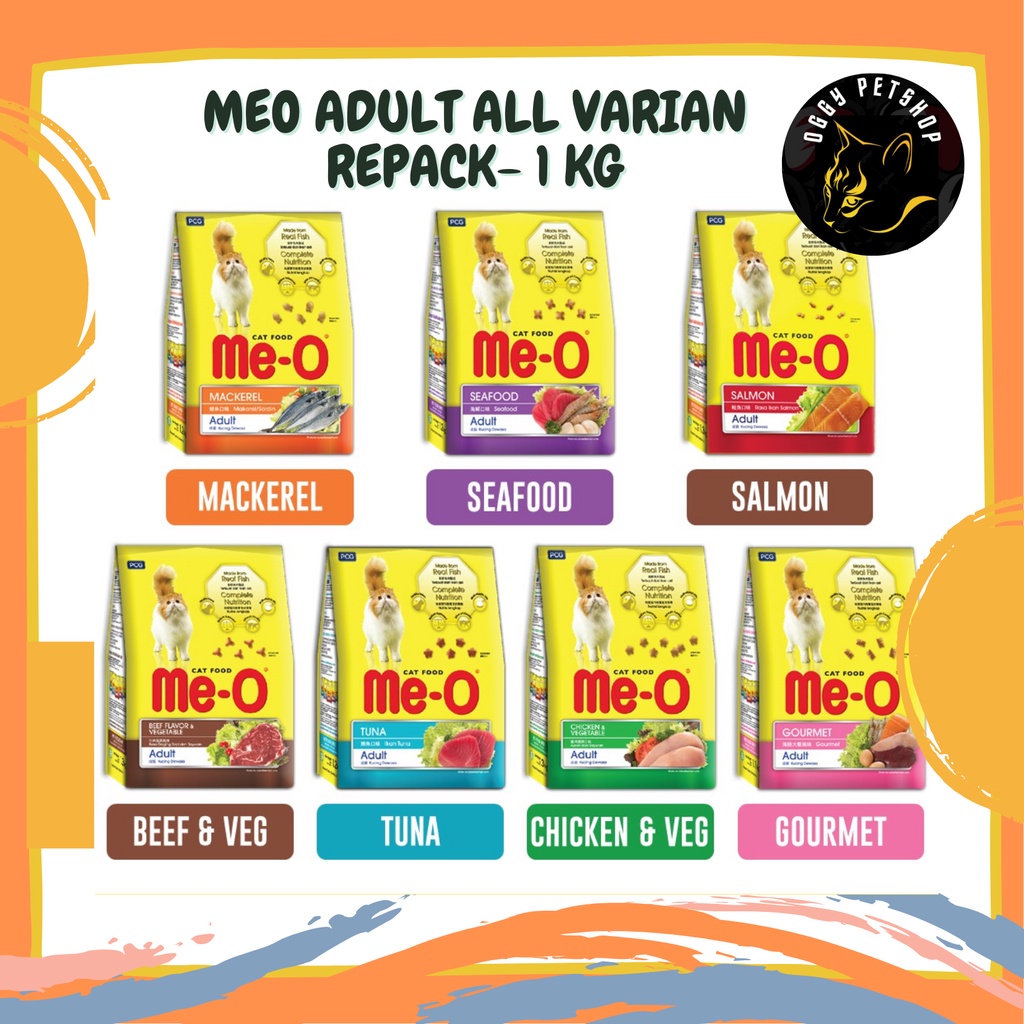 Meo Adult All Varian Makanan Kucing Me-O Semua Rasa Kemasan 1 Kg