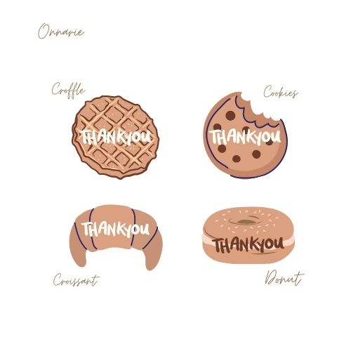 

Stiker 'THANK YOU' Cookies Series untuk packaging