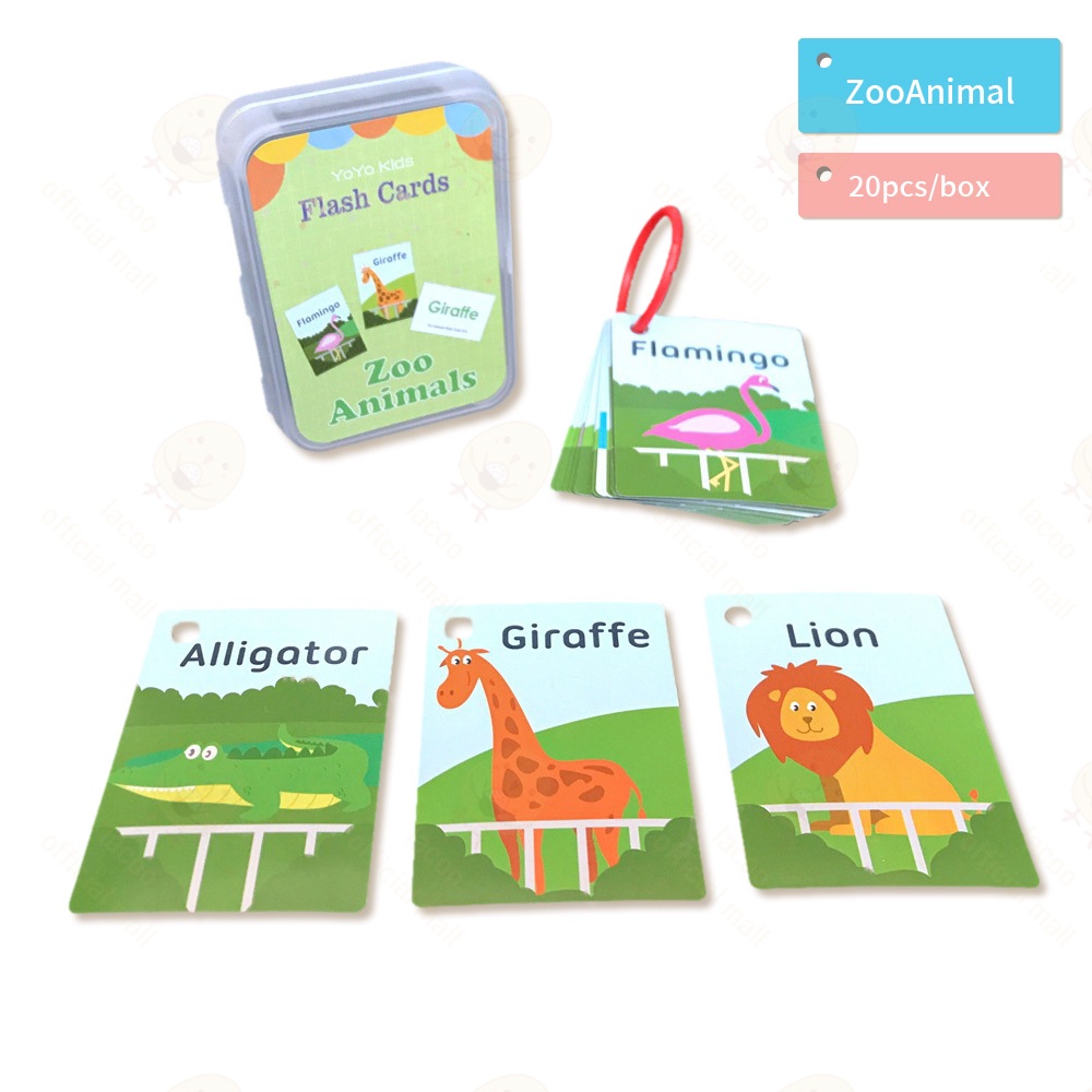 Poney Flash card edukasi anak Kartu pintar balita inggris set