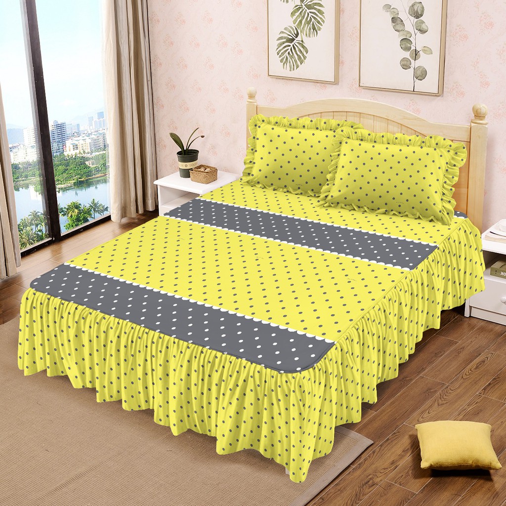 WW Sprei Lady Rose - Rumbai - POLKA GREY - 180x200 (King)