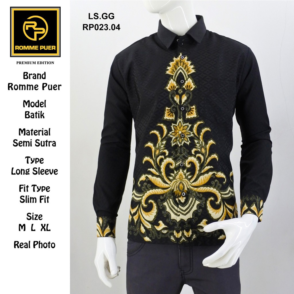 ROMMEPUER Kemeja Batik Pria Limited Edition Semi Sutera