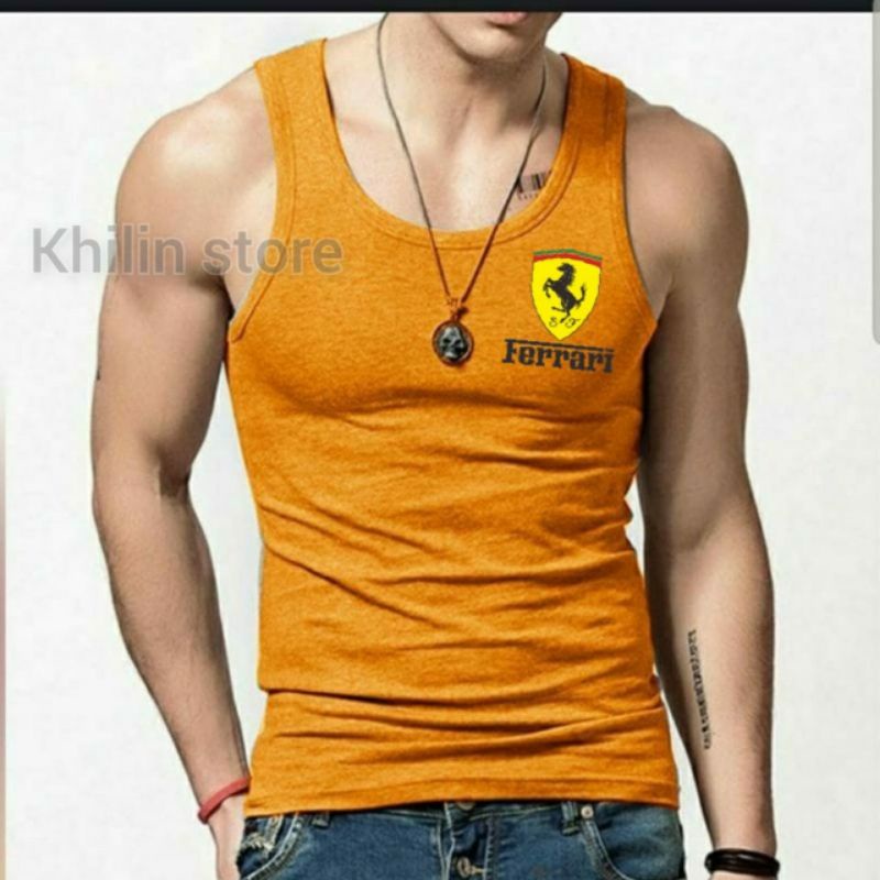 Singlet Pria Ferrari Kaos Singlet pria dewasa baju singlet tanktop laki-laki kaos pria distro ferrari