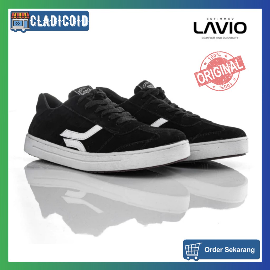 Sepatu Sneakers Casual Pria Original Premium Warna Hitam Biru Coklat Mocca Lavio Chaplin Outdoor