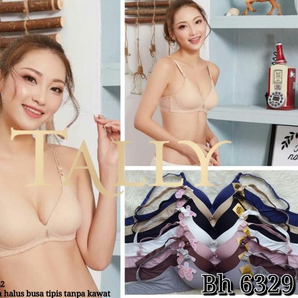 ☚ BRA BH Murah Tanpa Kawat Bahan Halus Big Size 36-42 TALLY 6329 - Hitam, 38 ✼