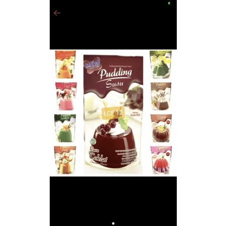 

pudding susu nutrijell coklat