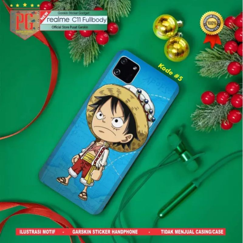 garskin hp realme C11 motif lutfy blue - free custom