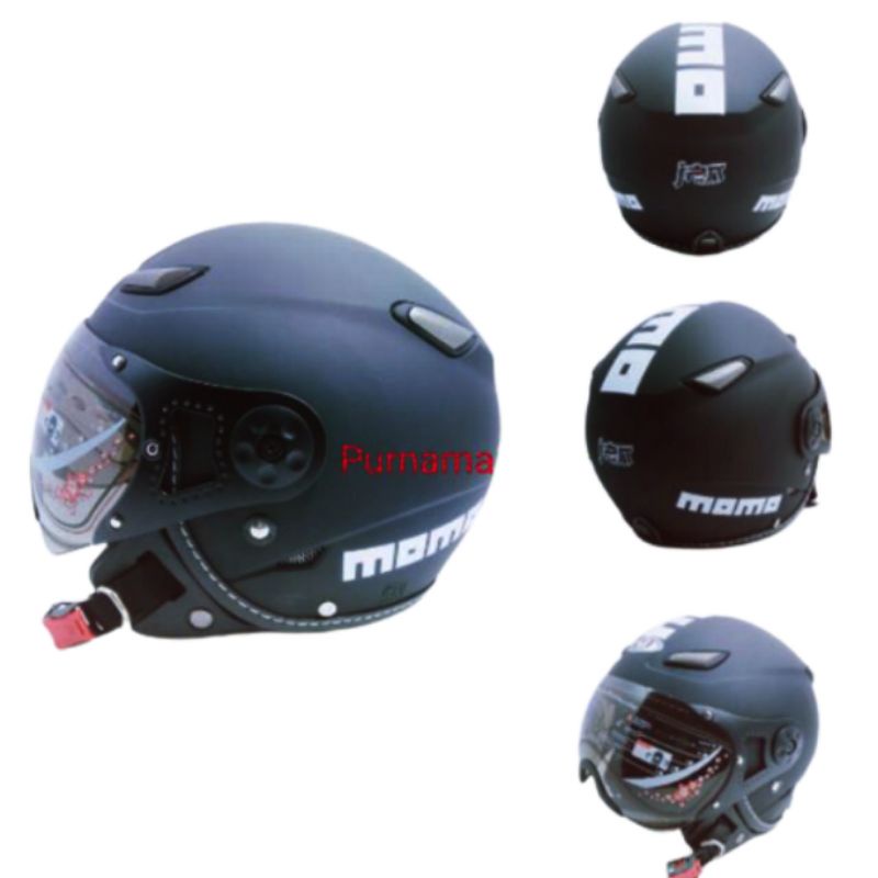 Helm jpn momo pilot 08 dewasa SNI hitam doff