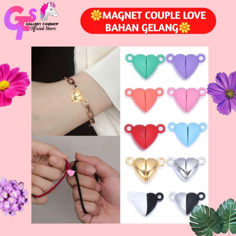MAGNET COUPLE LOVE BAHAN GELANG // MAGNET GELANG COUPLE // HANYA MAGNET SEPASANG