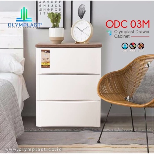 LEMARI PLASTIK 3 LACI DRAWER CABINET PLASTIK OLYMPLAST ODC LEMARI PLASTIK 3 LACI DRAWER CABINET PLASTIK OLYMPLAST ODC