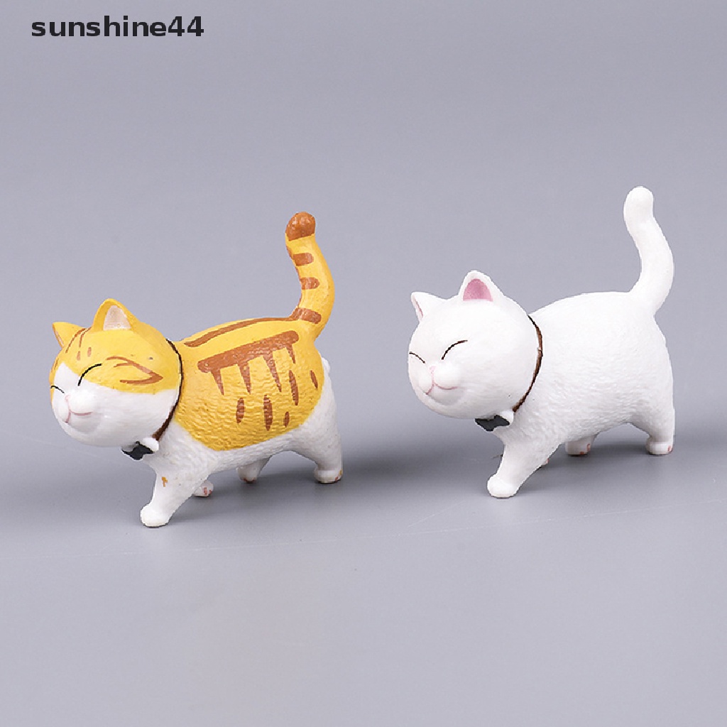 Sunshine 1PC Mainan Action Figure Kucing Mini Bahan PVC Untuk Dekorasi