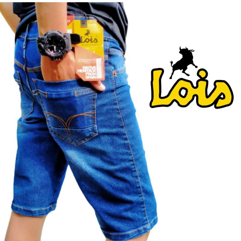 Promo Celana Pendek Lois Blue Stone Celana Jeans Pendek Slimfit