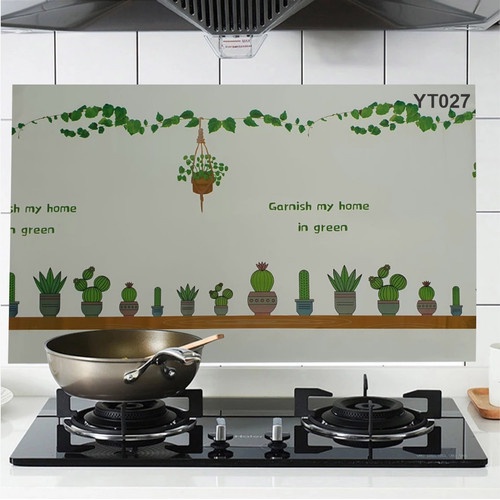 COD WALLSTIKER DAPUR MURAH ANTI AIR / MINYAK 60CM X 1M WALLPAPER STIKER DAPUR TAHAN PANAS