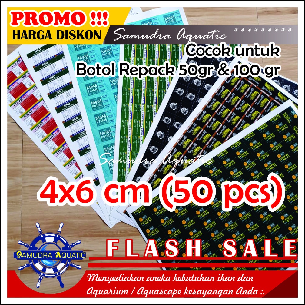 Stiker Kemasan Repack ARTEMIA FISH OWNER, Stiker Fish Owner, Stiker Artemia