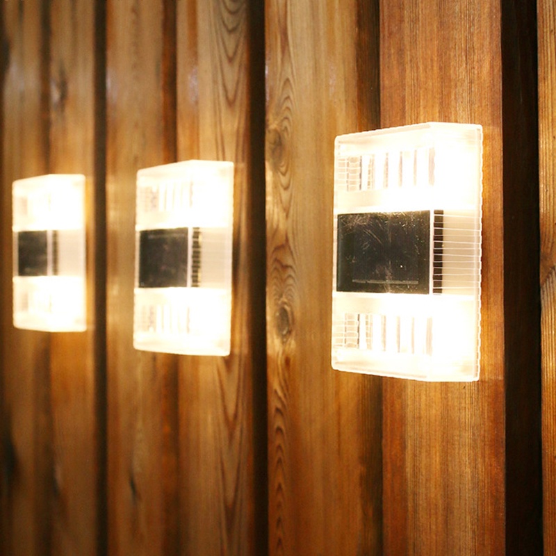 Lampu Dinding 6 Led Tenaga Surya Anti Air Untuk Dekorasi Interior Outdoor