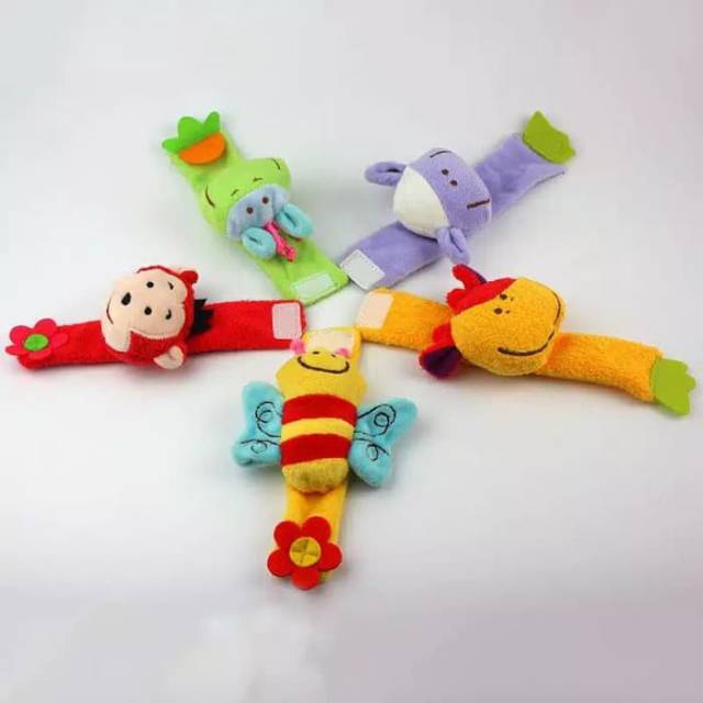 Gelang bayi lucu karakter binatang - gelang rattle