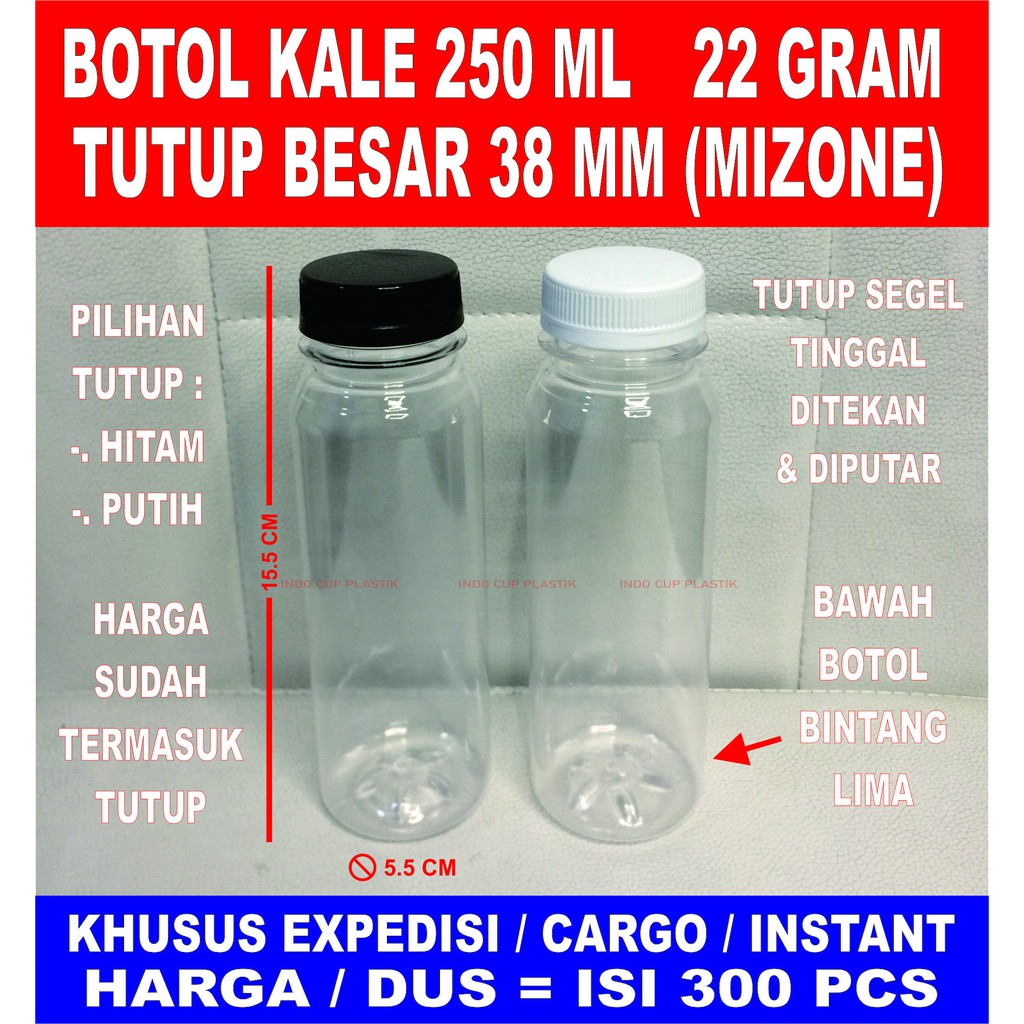 Botol Kale 250 ml - Botol Plastik Kale 250 ml - Botol Plastik 250 ml (EXPEDISI)