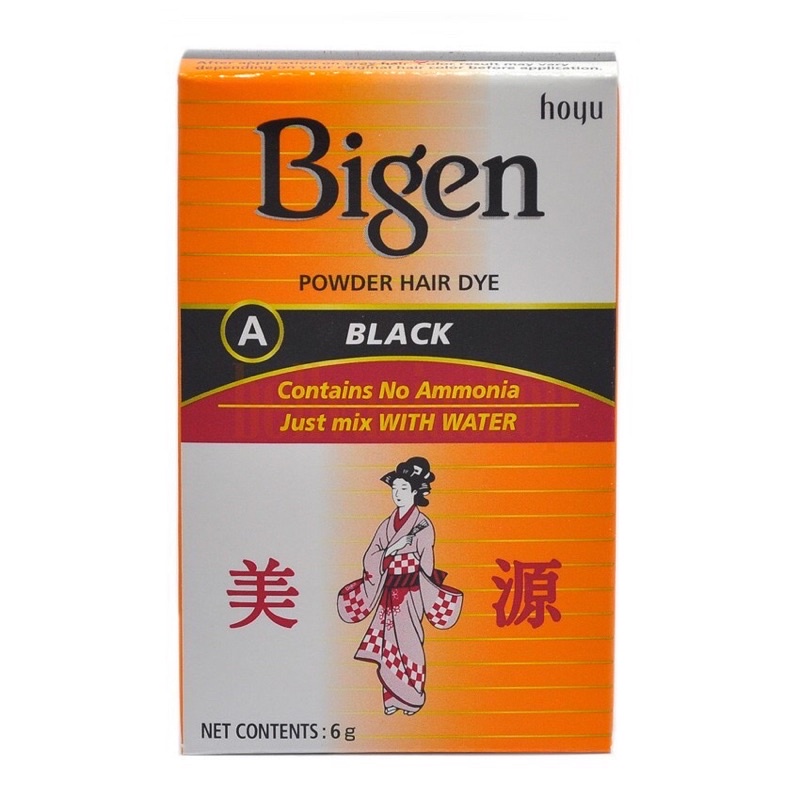 Bigen Powder Hair Color Black Bigen Semir rambut Hitam