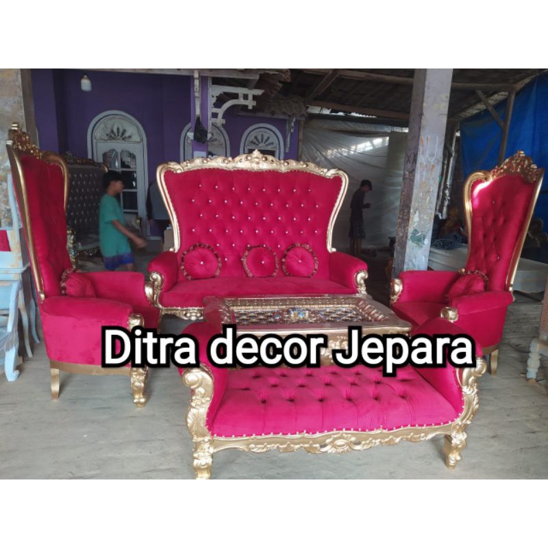 kursi tamu syahrini / kursi tamu jati / kursi tamu mewah / kursi jati