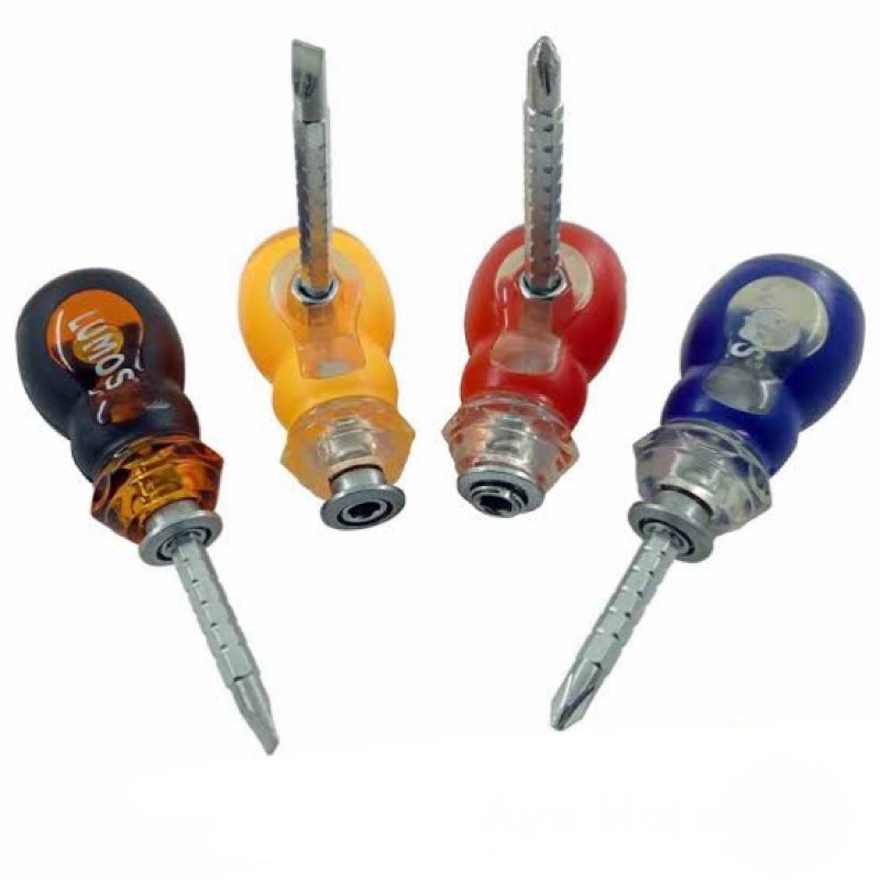 Obeng T Cebol Bolak Balik Plus Minus Tee Screwdriver