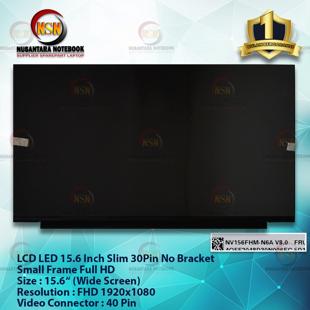 LCD LED 15.6 Slim 40Pin IPS 144 HZ No Bracket Full HD