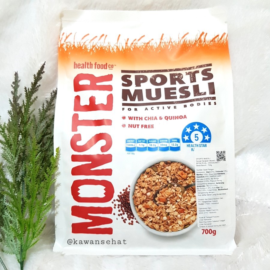 

Monster Muesli Original Muesli with Chia & Quinoa 700gr | Oat Havermout