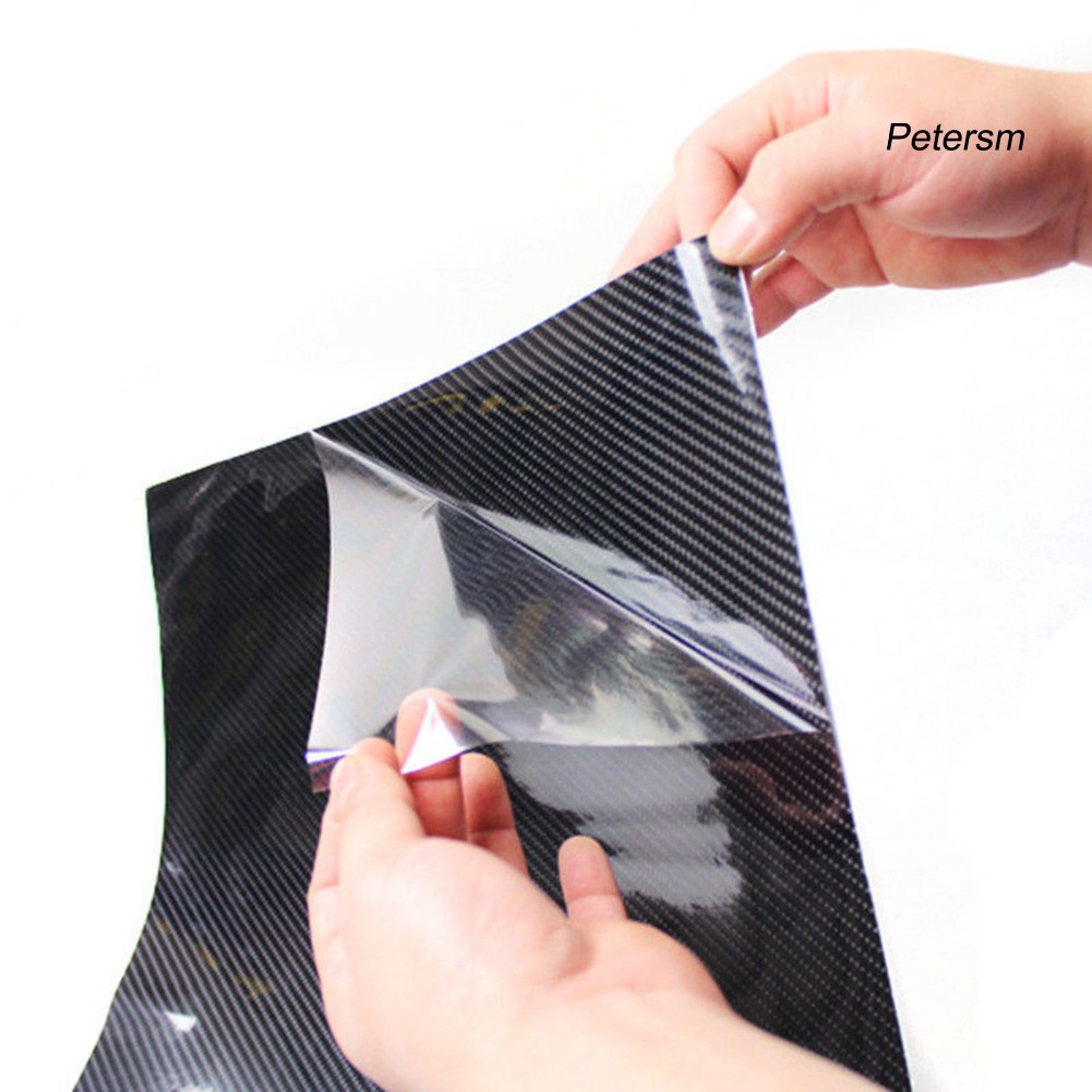 YE*5D Ultra Shiny Glossy Black Carbon Fiber PVC Waterproof Car Wrap Sticker Decal