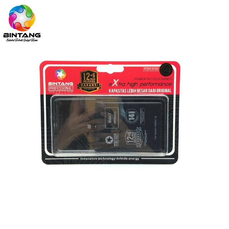 BATERAI BINTANG EXTRA HIGH PERFORMANCE XIAOMI REDMI 3S/BM47