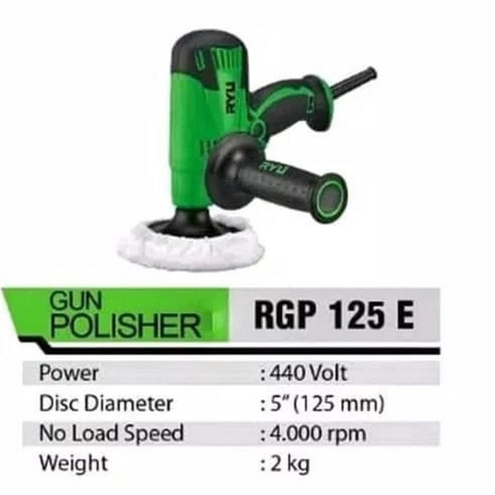 Ryu RGP 125 E Polisher - Mesin Poles Mobil Motor 5 Inch 440 W