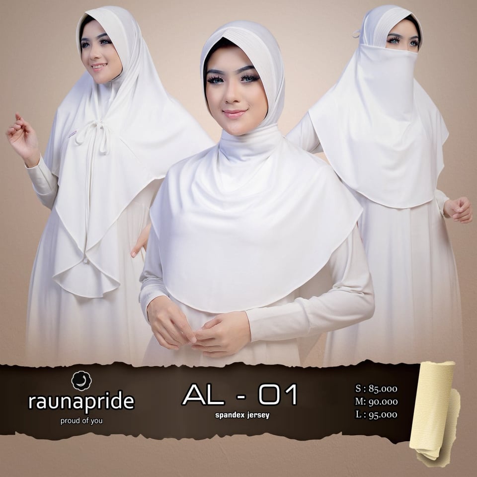 Rauna SALE Bergo Pet Jersey 3in1 / AL 01 - 10 / Fashion Muslim / BONUS Ciput