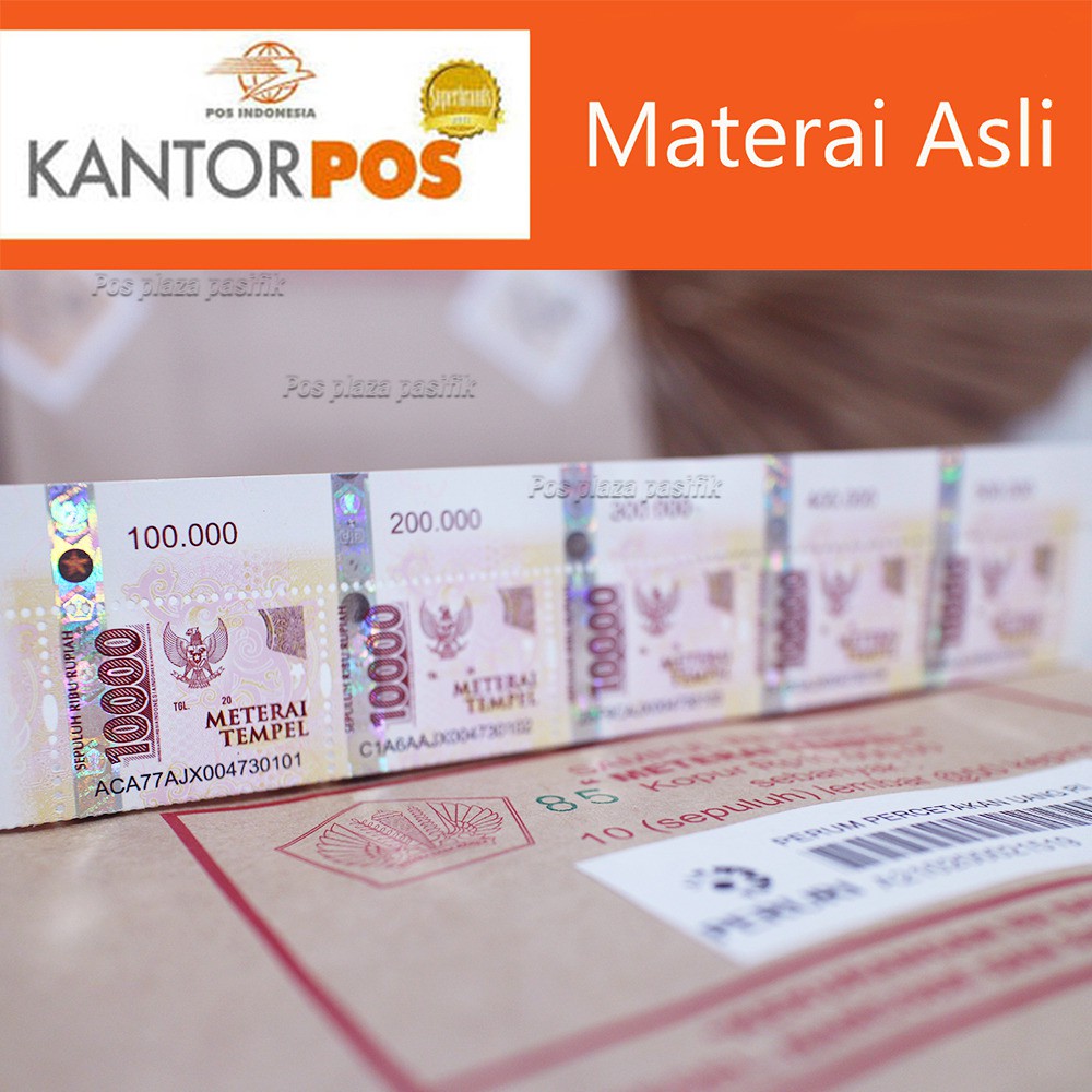 

Meterai Matrei Materei 10000 Materaipos 10k Benda Pos Asli isi 50 pcs