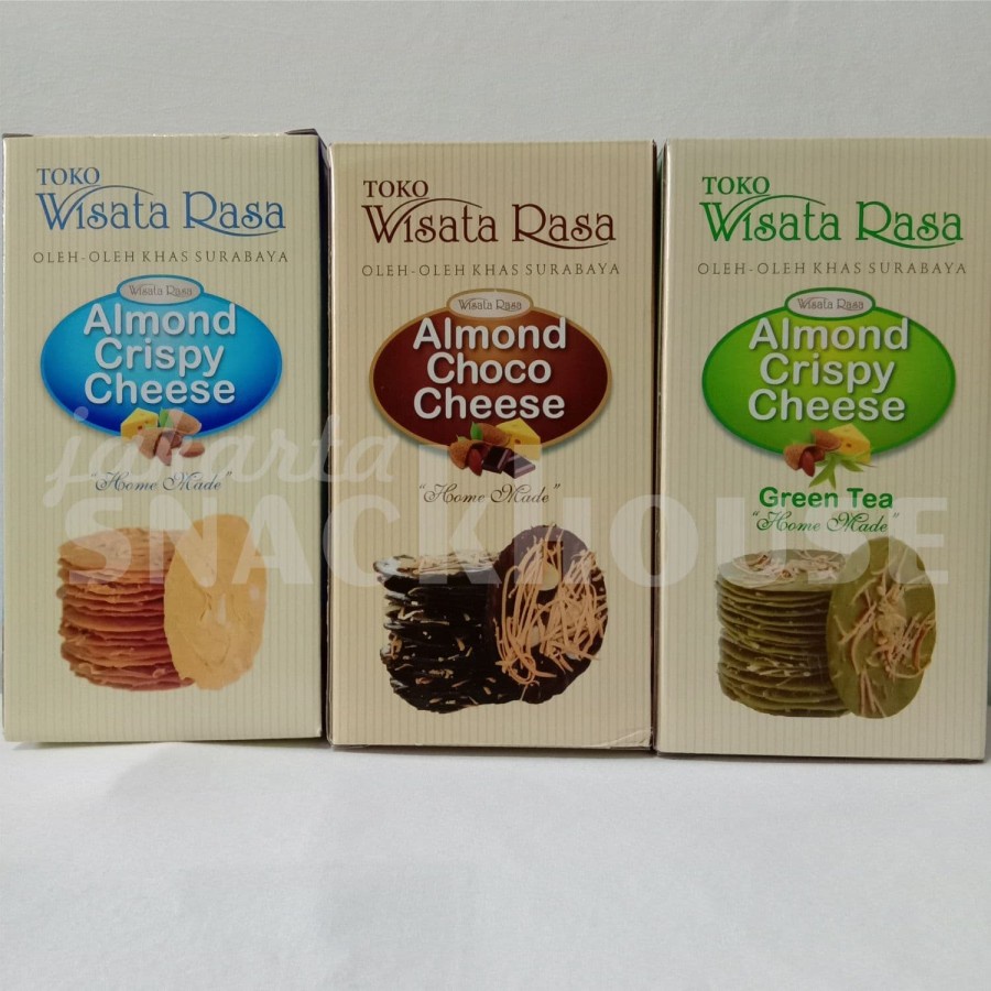 Jual Almond Crispy Cheese Choco Green Tea Wisata Rasa Surabaya Shopee Indonesia