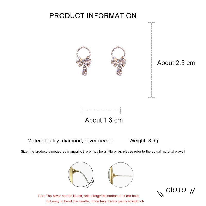 【COD】Anting Berlian Imitasi Bentuk Pita Untuk Wanita