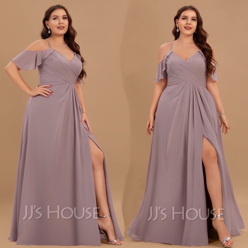 LEITSYA GOWN - Dress pesta wanita gaun party dinner big size jumbo ukuran besar dress a line maxi sl