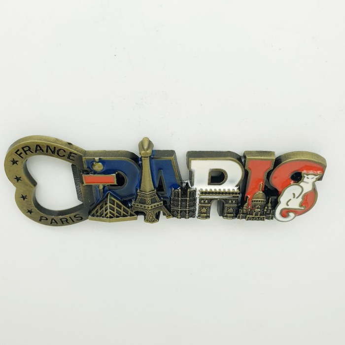 3D LOGAM Souvenir Negara magnet Kulkas Tempelan Italy Paris France